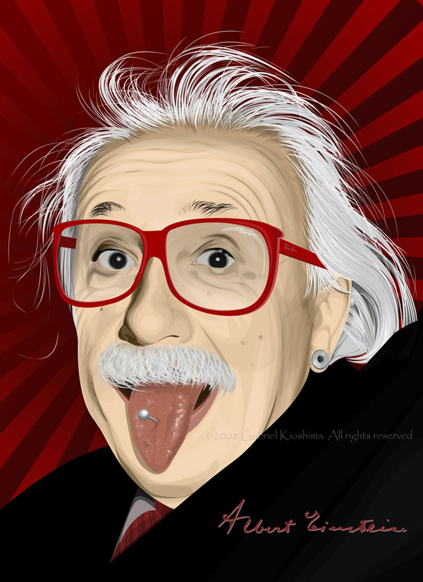 Stylish Einstein by Gabriel Kioshima
