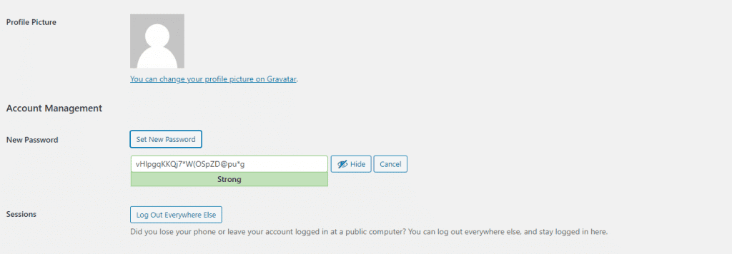 Password Change Example